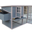 YES4PETS 290 cm XXL Grey Chicken Coop Guinea Pig Rabbit Hutch Ferret Guinea Pig House