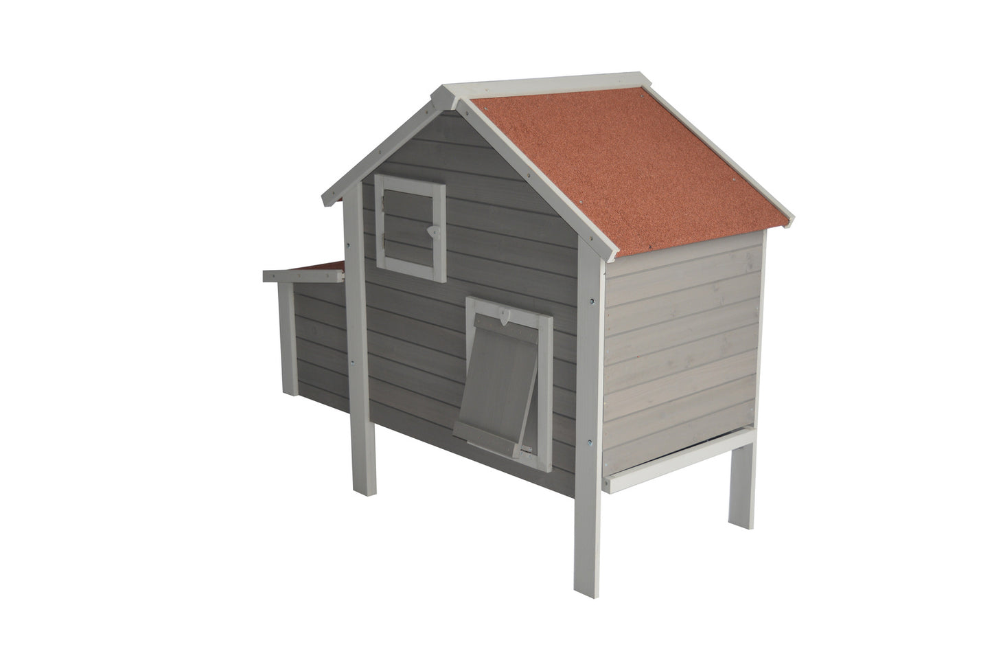 YES4PETS Grey Chicken Coop Rabbit Hutch Cat Cage Hen Chook House
