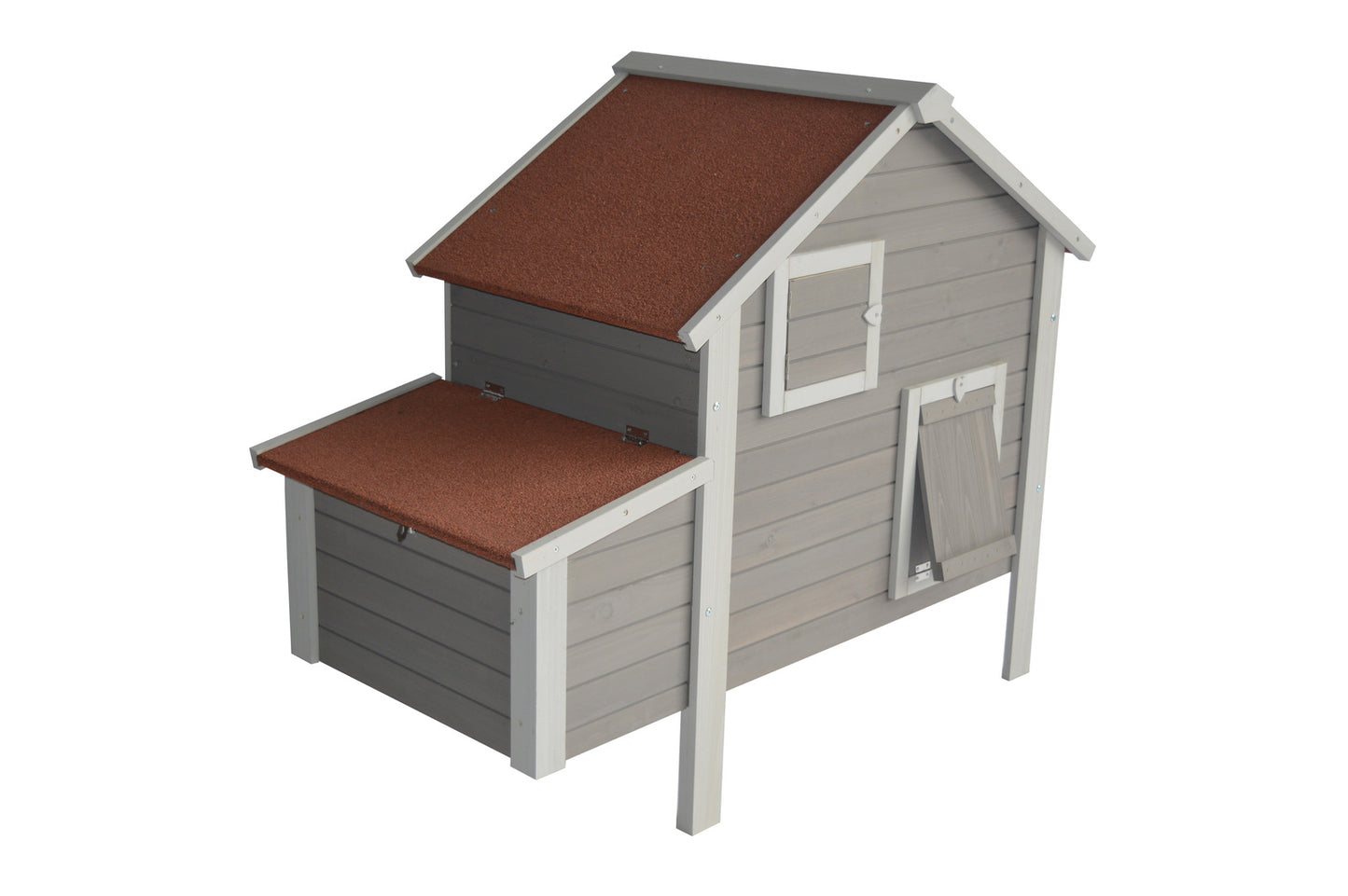 YES4PETS Grey Chicken Coop Rabbit Hutch Cat Cage Hen Chook House