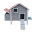 YES4PETS Grey Chicken Coop Rabbit Hutch Cat Cage Hen Chook House