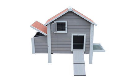 YES4PETS Grey Chicken Coop Rabbit Hutch Cat Cage Hen Chook House