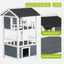 YES4PETS Double Story Cat Shelter Condo with Escape Door Rainproof Kitty House