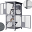 YES4PETS Pet Cat Bird Shelter Condo with Escape Door Wooden Kitten Cage House