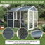 YES4PETS XXL Chicken Coop Rabbit Guinea Pig Hutch Ferret Hen Cat House 2380*1420*1650