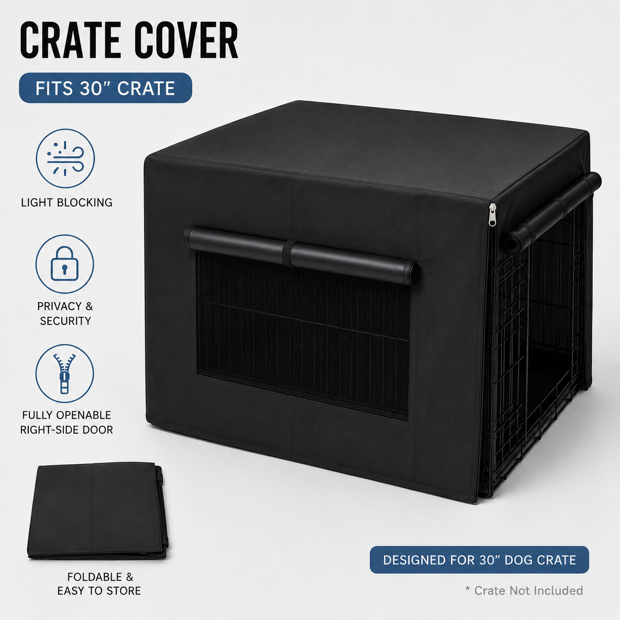 YES4PETS 30' Dog Cat Rabbit Collapsible Crate Pet Cage Canvas Cover