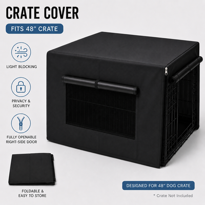 YES4PETS 48' Dog Cat Rabbit Collapsible Crate Pet Cage Canvas Cover
