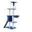 YES4PETS 138cm Cat Scratching Post Tree Post House Tower with Ladder-Blue