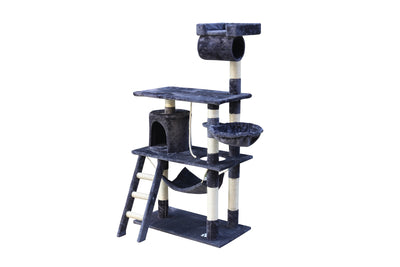 YES4PETS 140 cm Cat Scratching Post Tree W ladder & Hammock