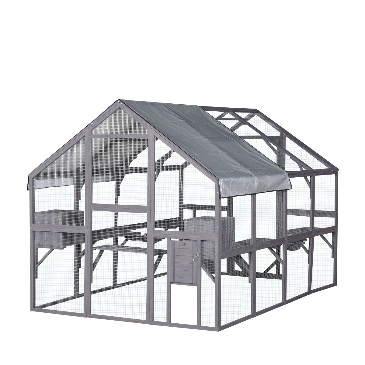 YES4PETS XXXXL Pet Cat Bird Ferret Shelter Condo with Escape Door Wooden Kitten Cage House
