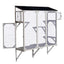 YES4PETS Wall Mounted Outdoor Cat Playhouse with Roof & Platforms – Window Access Catio Enclosure