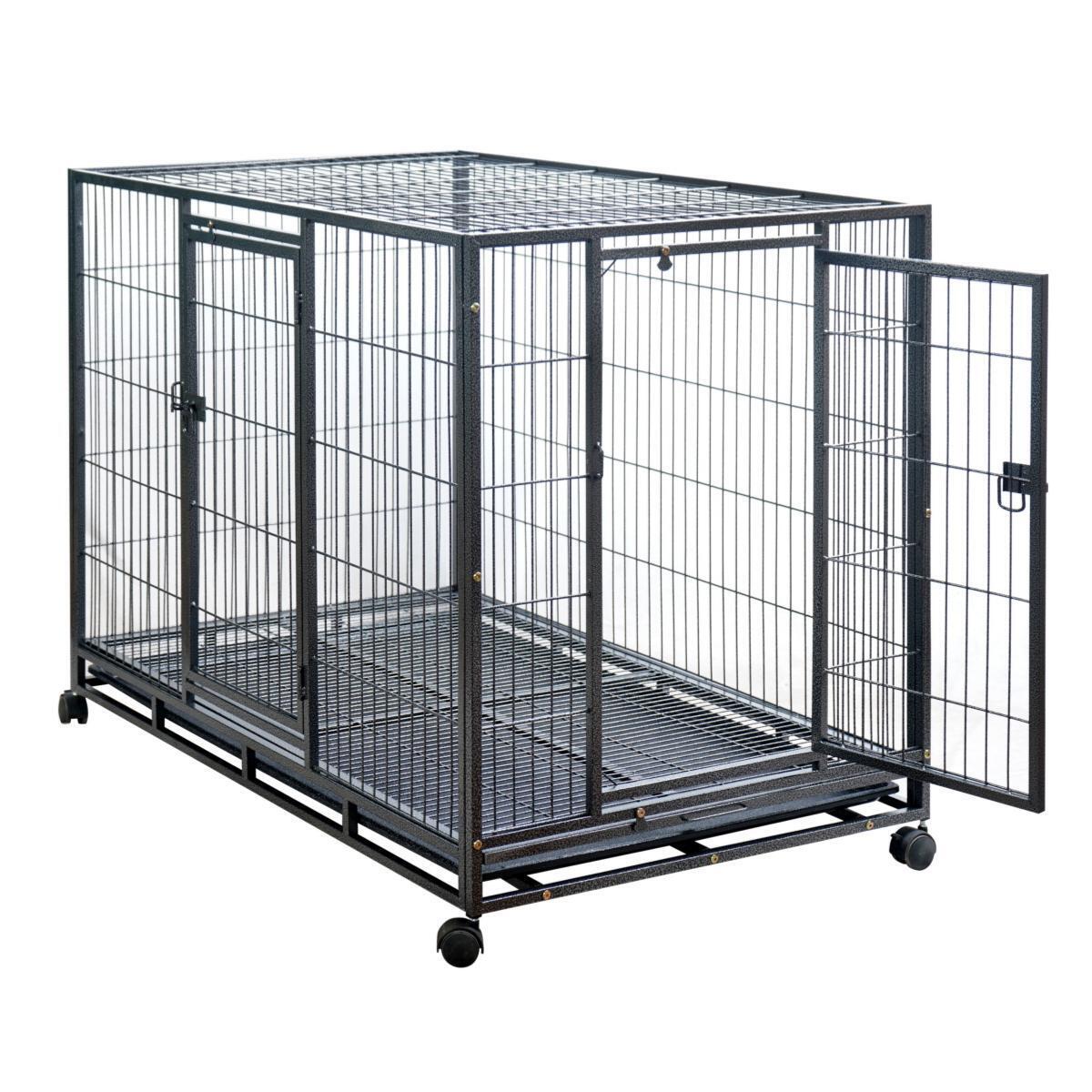 YES4PETS XL Pet Dog Cat Cage Metal Crate Kennel Portable Puppy Cat Rabbit House With Cover