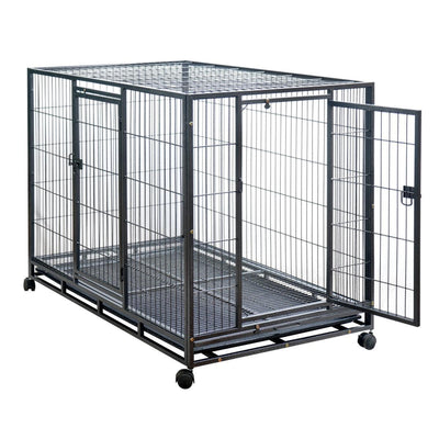 YES4PETS XL Pet Dog Cat Cage Metal Crate Kennel Portable Puppy Cat Rabbit House With Cover