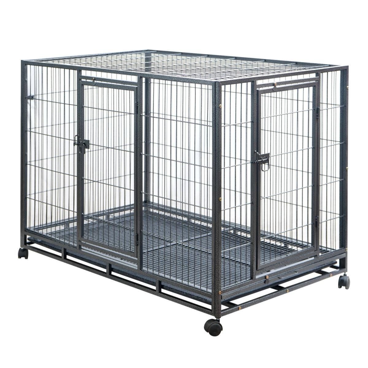 YES4PETS XL Pet Dog Cat Cage Metal Crate Kennel Portable Puppy Cat Rabbit House With Cover
