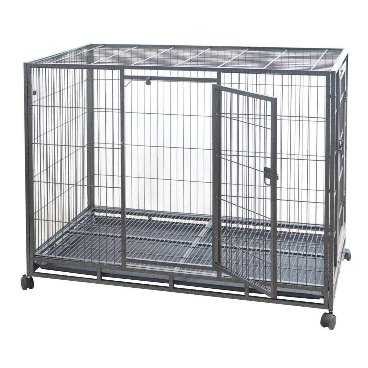 YES4PETS XL Pet Dog Cat Cage Metal Crate Kennel Portable Puppy Cat Rabbit House With Cover