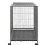 YES4PETS Medium Pet Dog Cat Cage Metal Rabbit Crate Carrier Kennel Wheel & Tray