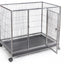 YES4PETS Medium Pet Dog Cat Cage Metal Rabbit Crate Carrier Kennel Wheel & Tray