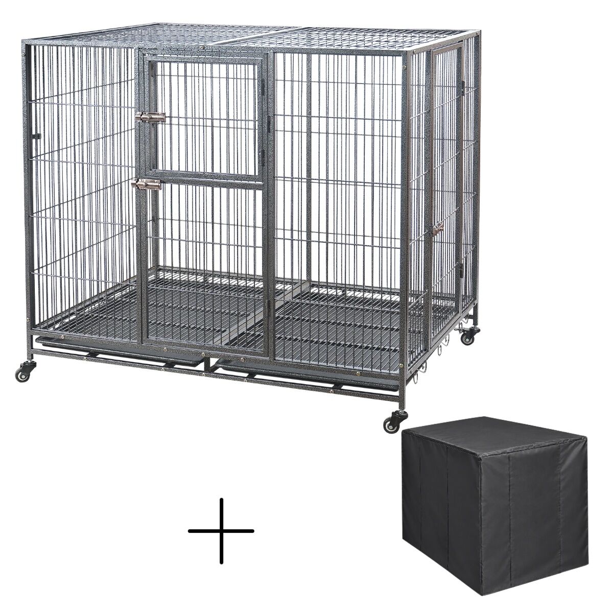 YES4PETS XXL Pet Dog Cat Cage Metal Crate Kennel Portable Puppy Cat Rabbit House With Cover