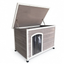 YES4PETS XL Timber Pet Dog Kennel House Puppy Wooden Timber Cabin With Stripe
