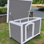 YES4PETS M Timber Pet Dog Kennel House Puppy Wooden Timber Cabin With Stripe