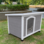 YES4PETS M Timber Pet Dog Kennel House Puppy Wooden Timber Cabin With Stripe