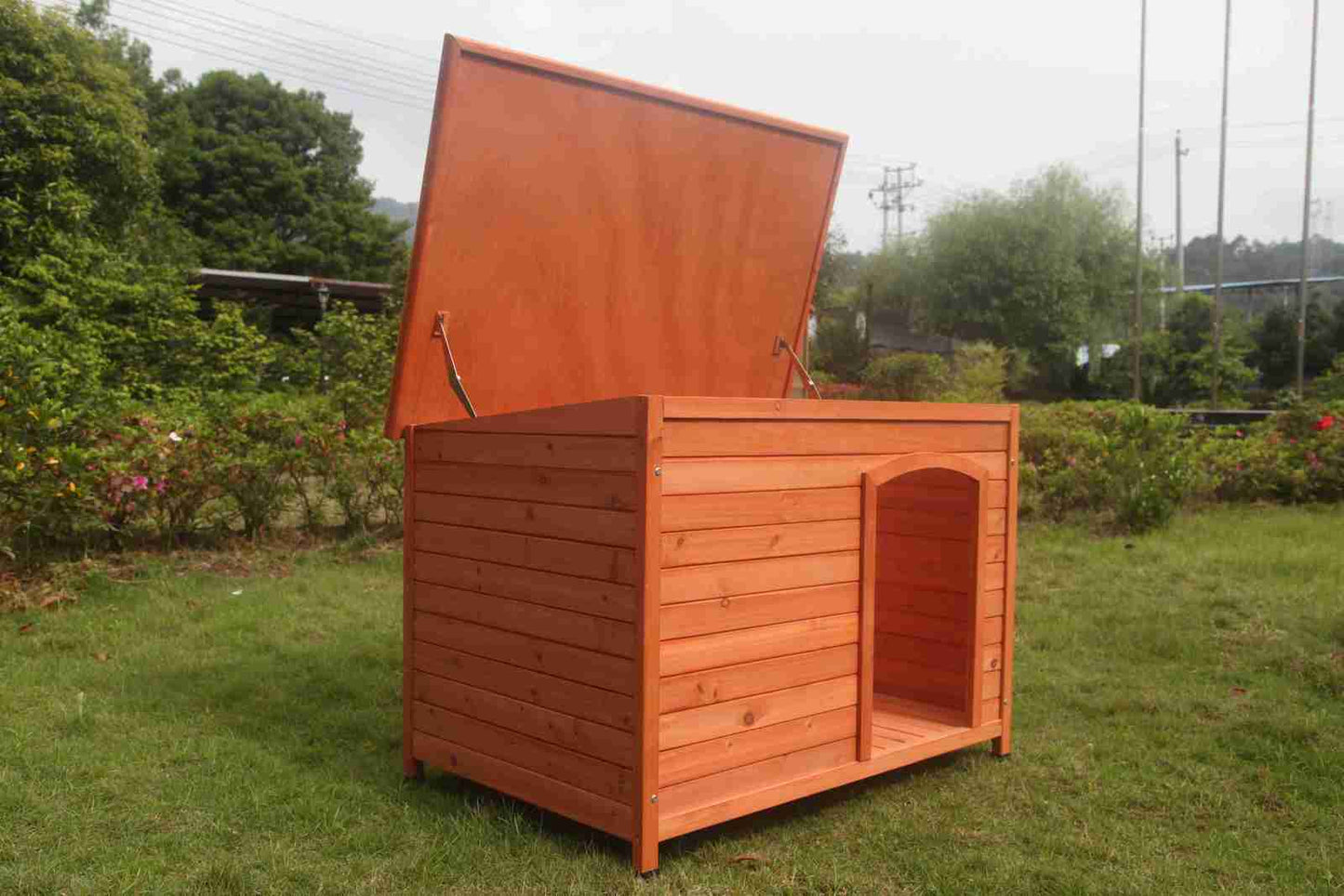 YES4PETS Large Timber Pet Dog Puppy Wooden Cabin  Kennel Timber House