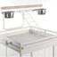 YES4PETS White 153 cm Large Bird Budgie Cage Parrot Aviary With Metal Tray and  Wheel