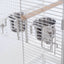 YES4PETS White 153 cm Large Bird Budgie Cage Parrot Aviary With Metal Tray and  Wheel