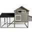 YES4PETS Grey Large Chicken Coop Rabbit Hutch Guinea Pig Cage Ferret House