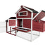 YES4PETS Red Large Chicken Coop Rabbit Hutch Guinea Pig Cat Cage Ferret House