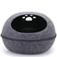 YES4PETS Large Cave Cat Soft Cushion Igloo Kitten Cat Bed Mat House Dog Puppy Dark Grey