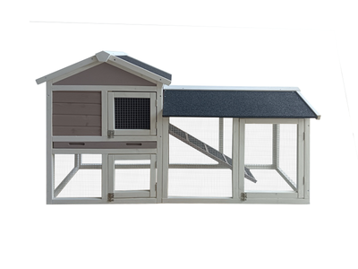 YES4PETS 147cm Rabbit Hutch Quail Run Wooden Cage Guinea Pig Cage House