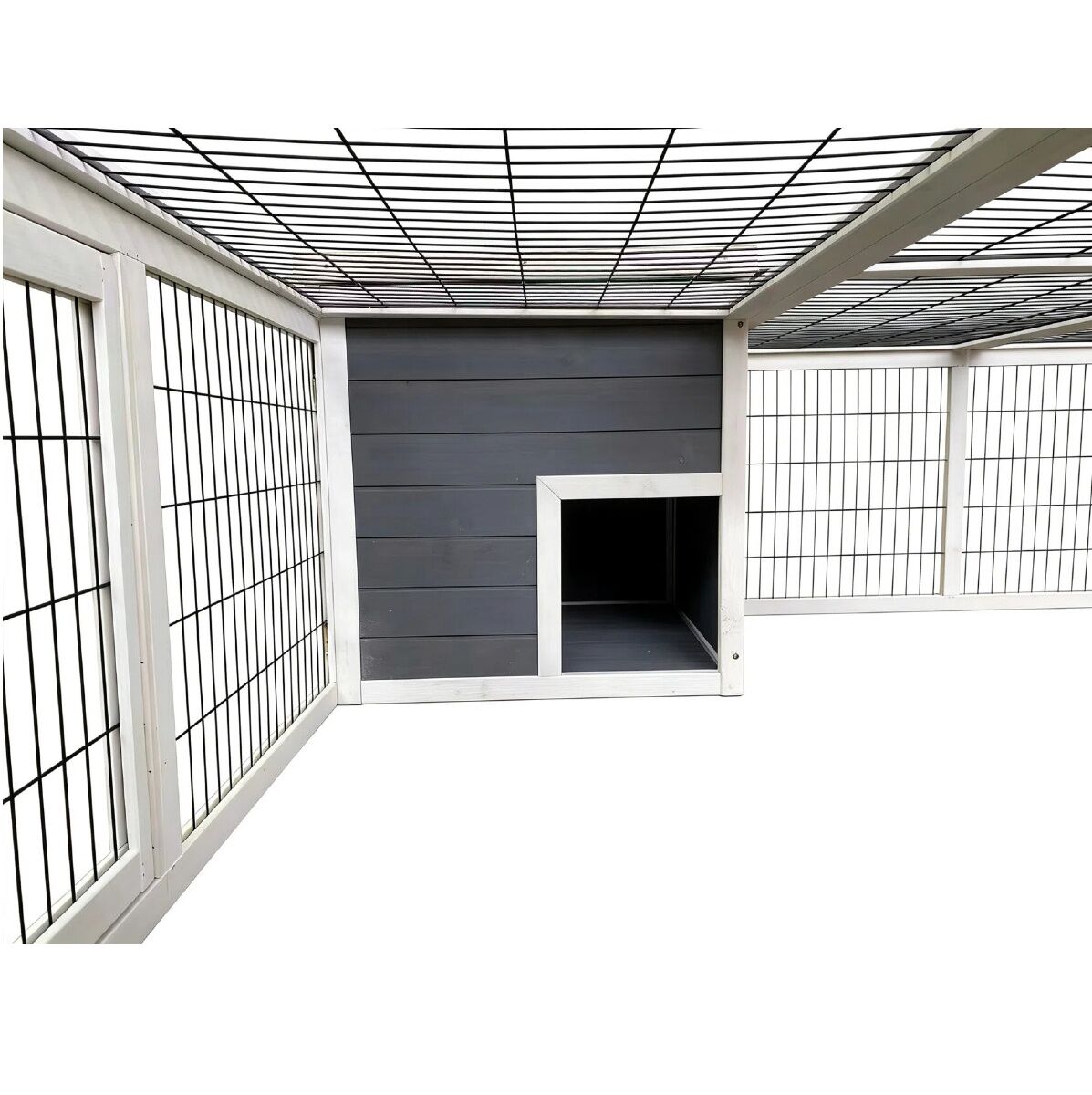 YES4PETS Rabbit Hutch Chicken Coop Ferret Cage Hen Chook Cat House 160X160X55.9 CM