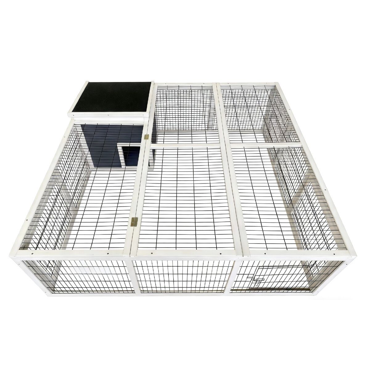 YES4PETS Rabbit Hutch Chicken Coop Ferret Cage Hen Chook Cat House 160X160X55.9 CM