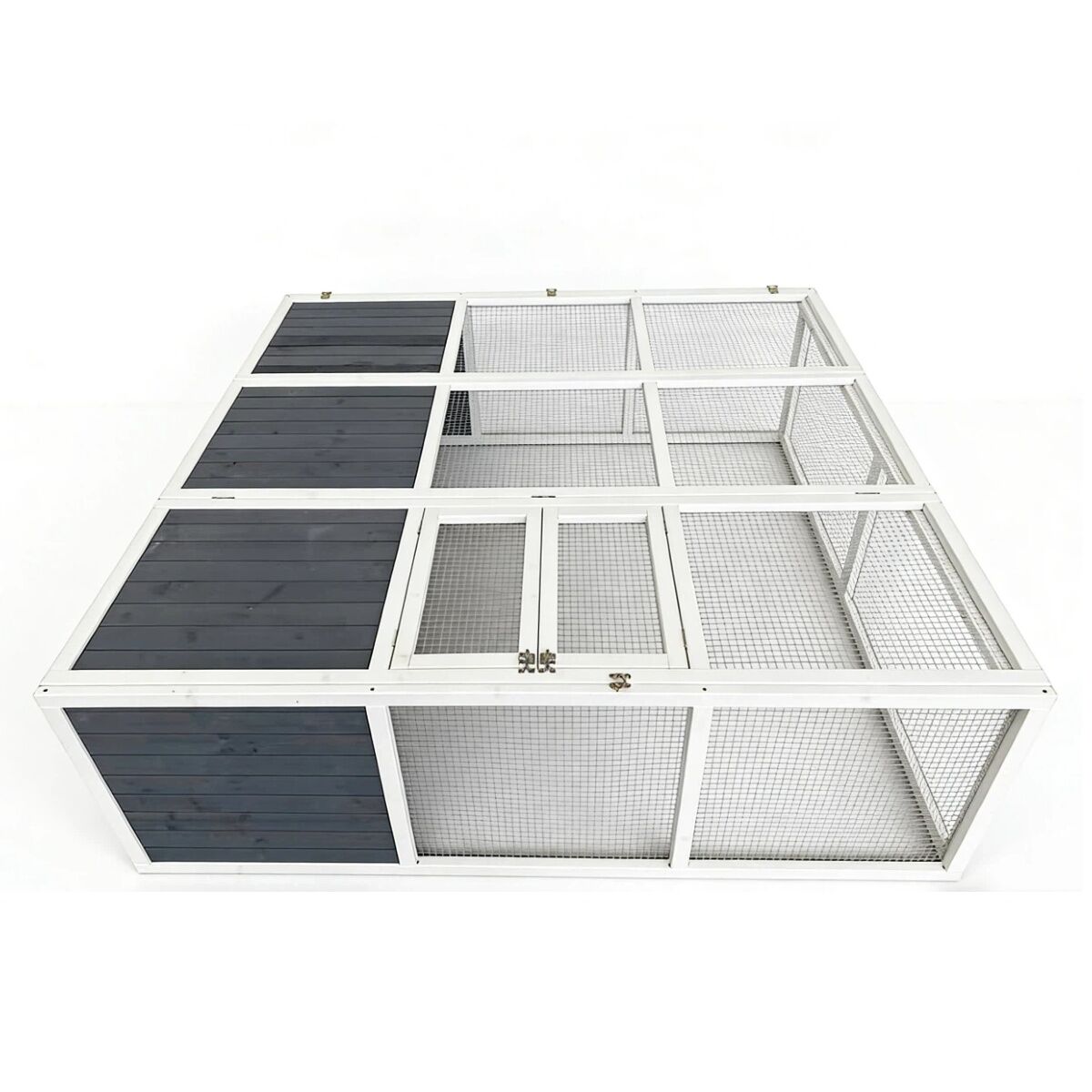 YES4PETS 180X180X60 CM Rabbit Hutch Chicken Coop Ferret Cage Hen Chook Cat House