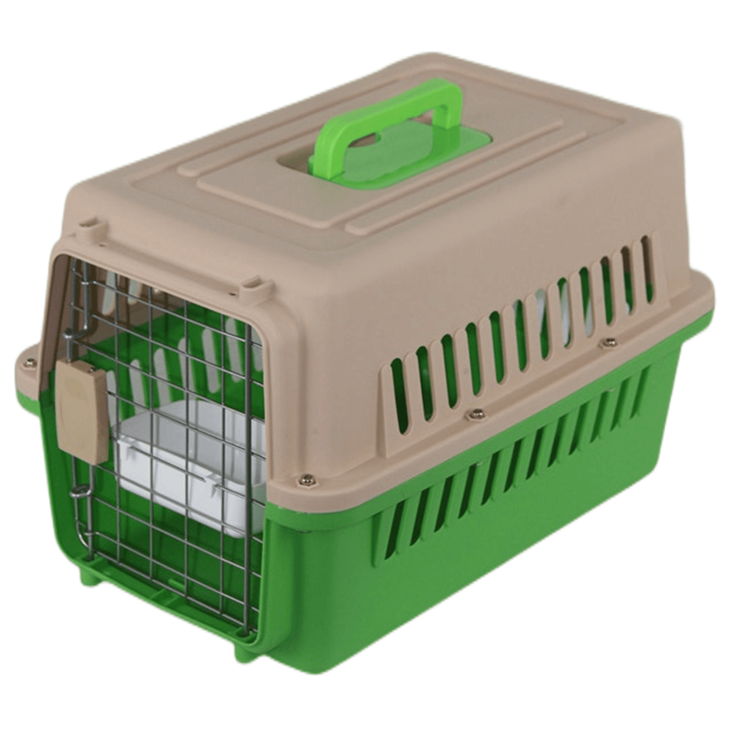 YES4PETS New Medium Dog Cat Rabbit Crate Pet Airline Carrier Cage With Bowl and Tray 5 Colour