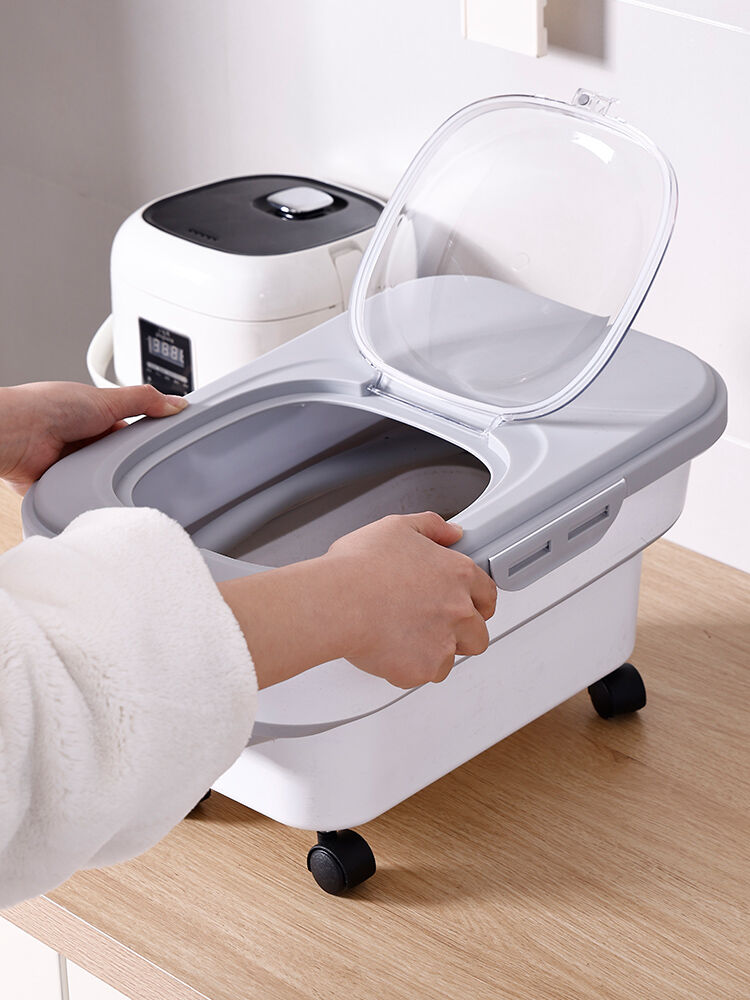 YES4PETS 22L Foldable Pets Dogs Puppy Food Storage Storer Container Wheels