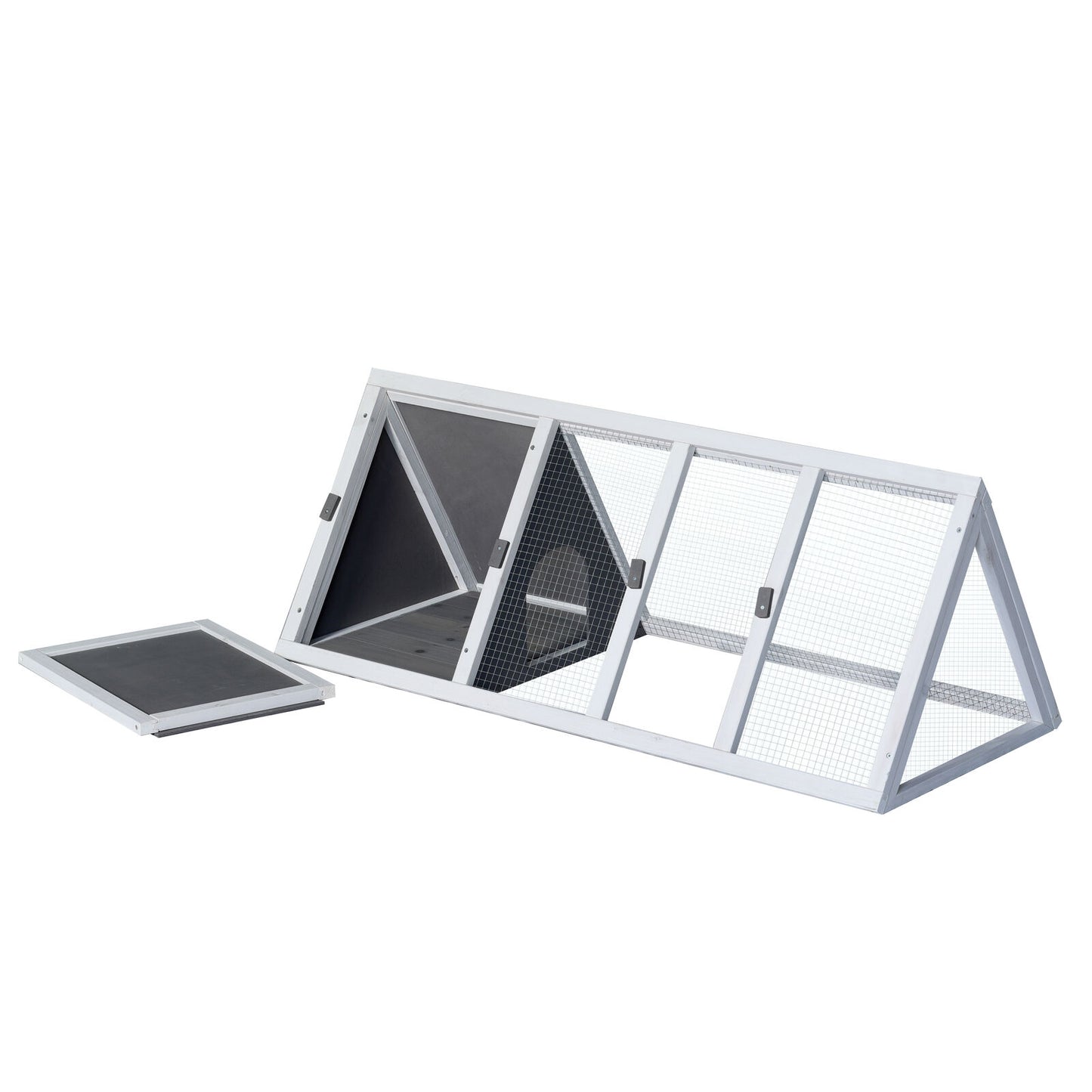 118 CM Grey Rabbit Hutch Guinea Pig Cage , Ferret cage