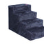 YES4PETS 4 Steps Plush Pet Dog Cat Puppy Stairs Washable Cover Ramp Ladder