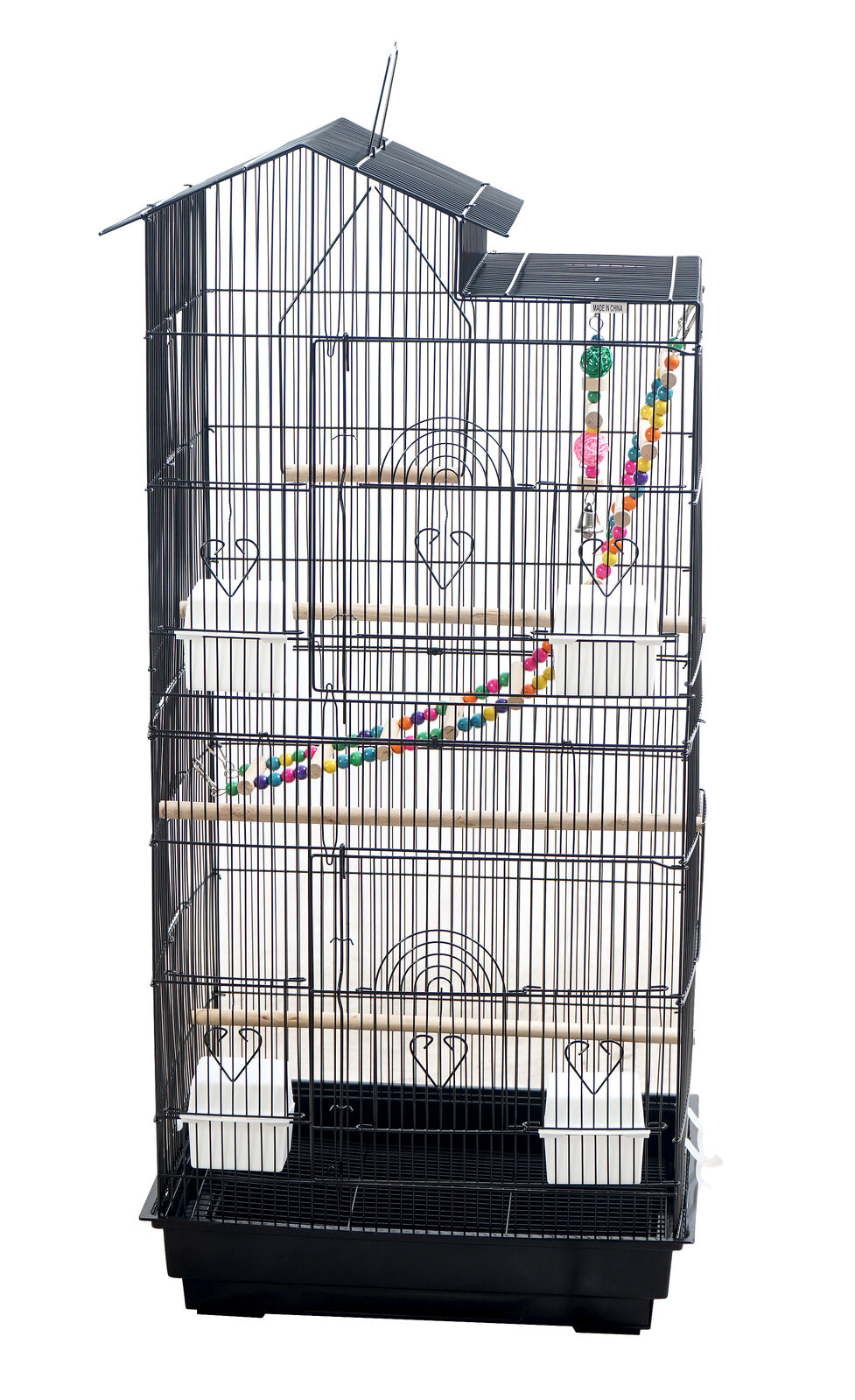 YES4PETS 158cm Large Bird Cage Pet Parrot Aviary Budgie Perch Rolling Stand Castor Wheel
