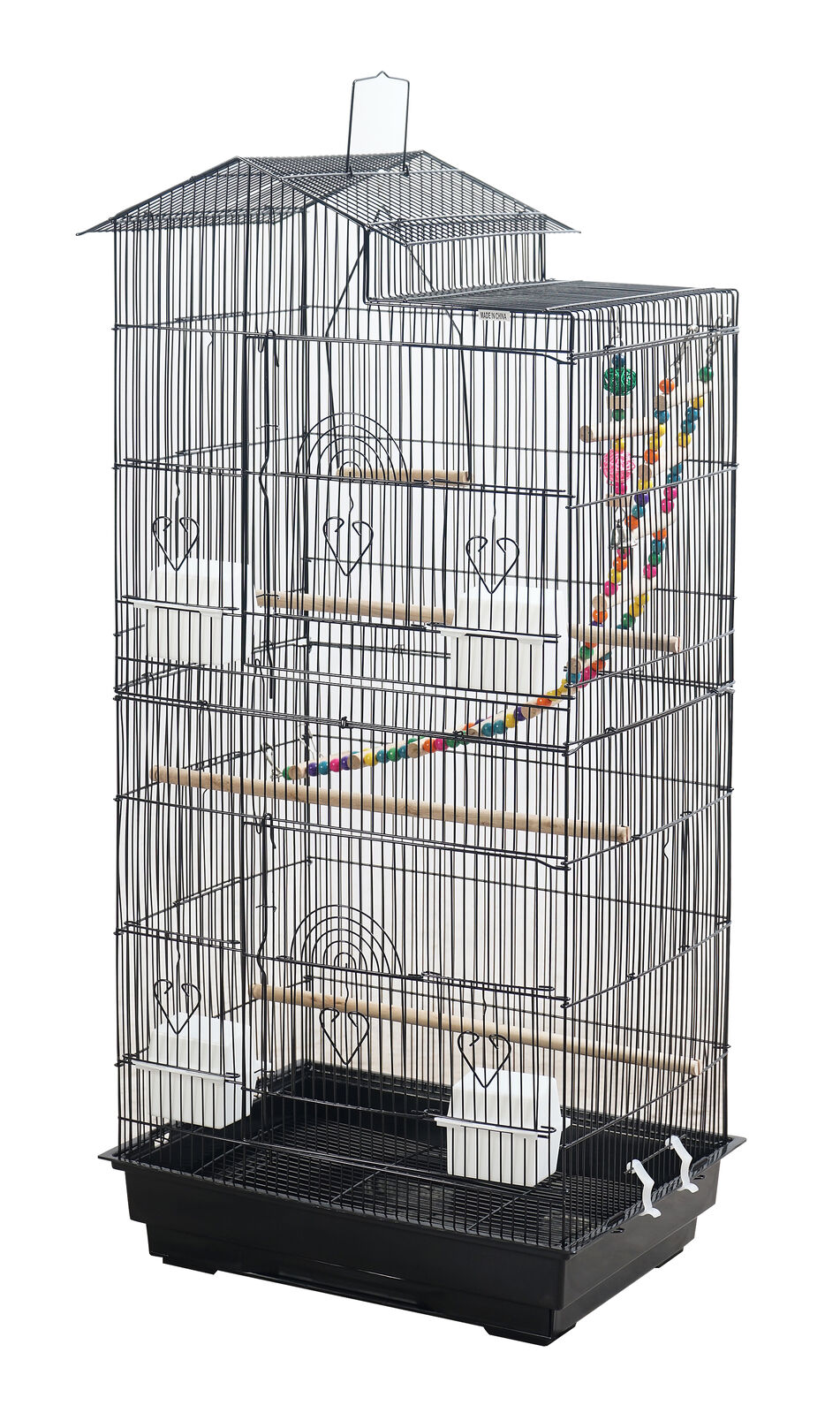YES4PETS 158cm Large Bird Cage Pet Parrot Aviary Budgie Perch Rolling Stand Castor Wheel