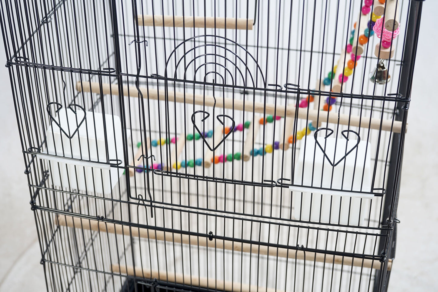 YES4PETS 158cm Large Bird Cage Pet Parrot Aviary Budgie Perch Rolling Stand Castor Wheel