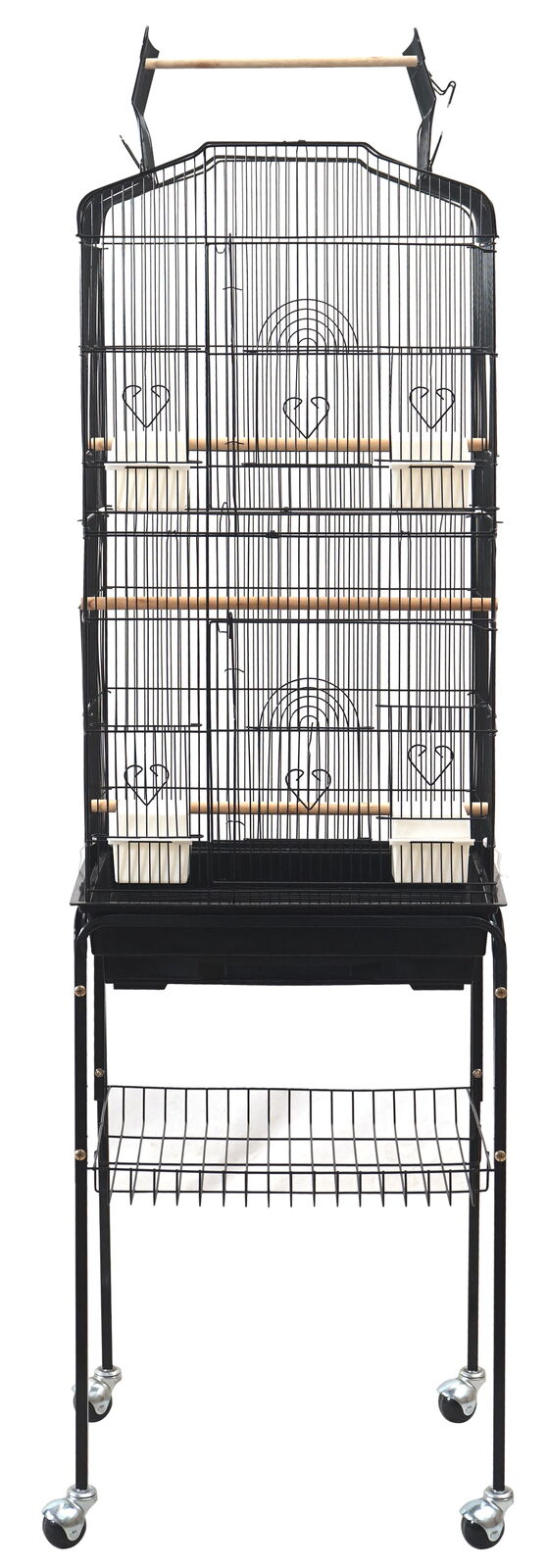 YES4PETS 153cm Large Bird Cage Pet Parrot Aviary Budgie Perch Rolling Stand Castor Wheel