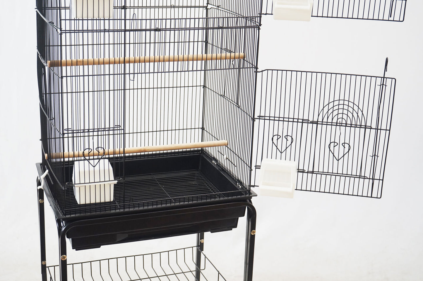 YES4PETS 153cm Large Bird Cage Pet Parrot Aviary Budgie Perch Rolling Stand Castor Wheel