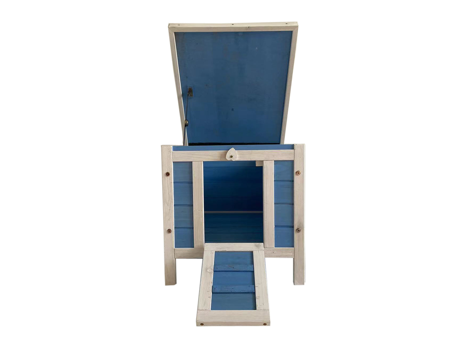 YES4PETS Blue & White Small Chicken Coop Rabbit Hutch Ferret Cage Guinea Pig Dog Cat Nesting Box