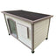 YES4PETS L White Pet Dog Wooden Kennel House Window Puppy Cabin Timber