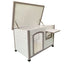 YES4PETS L White Pet Dog Wooden Kennel House Window Puppy Cabin Timber