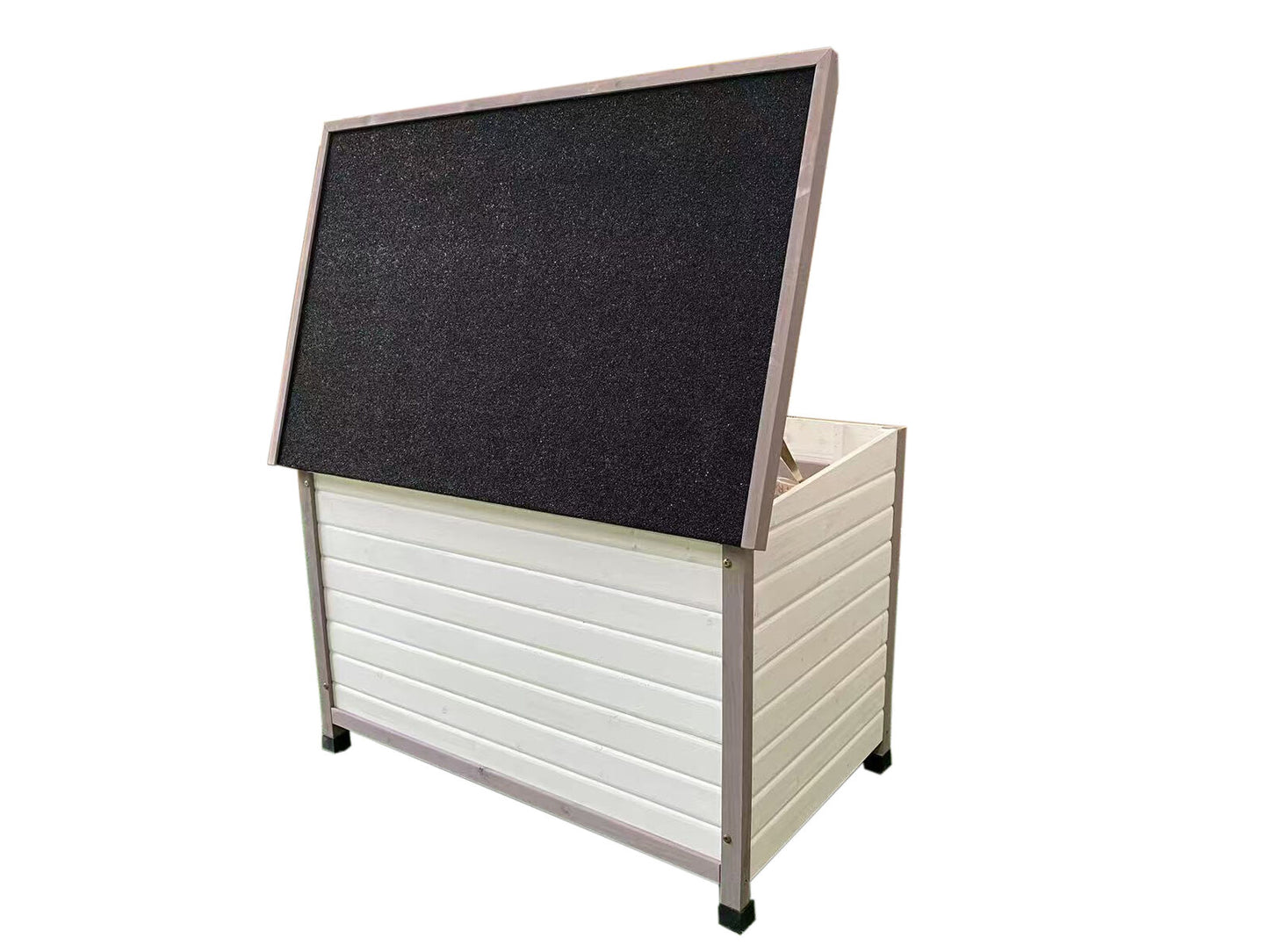 YES4PETS L White Pet Dog Wooden Kennel House Window Puppy Cabin Timber