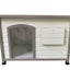 YES4PETS L White Pet Dog Wooden Kennel House Window Puppy Cabin Timber