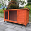 YES4PETS XXL Rabbit Hutch Guinea Pig Cage , Ferret cage Chicken Coop W Pull Out Tray 150x60x75 cm
