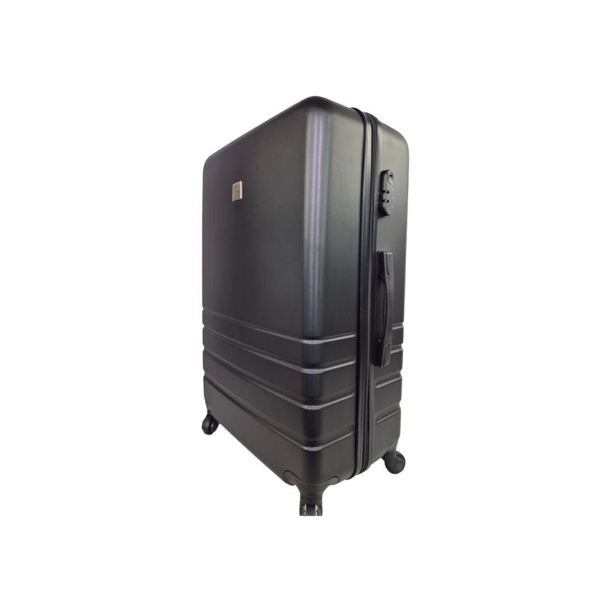 Medium Black ABS Luggage Suitcase 3 Code Lock Travel Carry  Bag Trolley